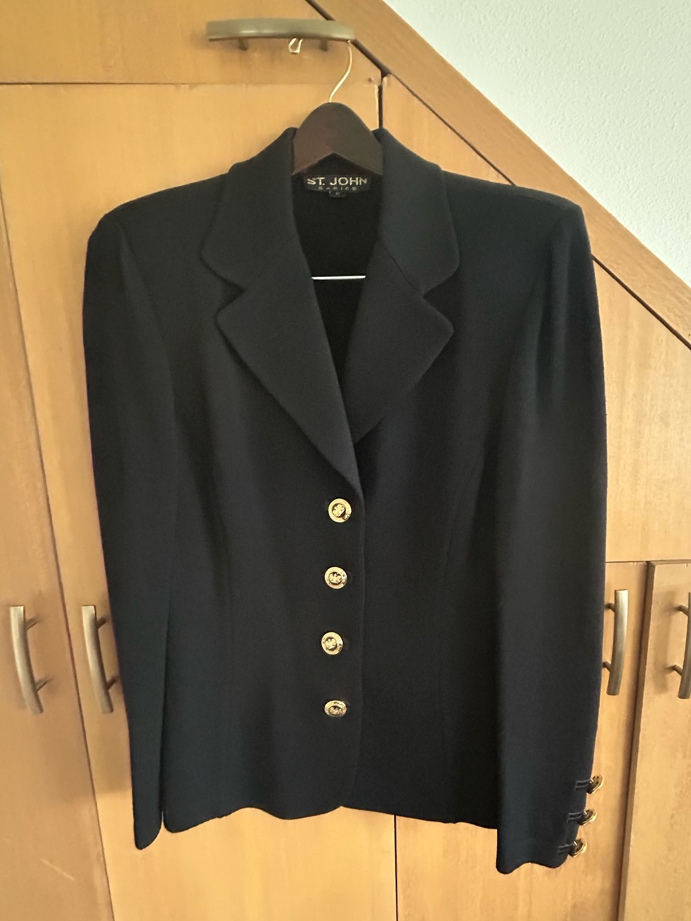 St. John Basics Black Knit Blazer — Size 12
